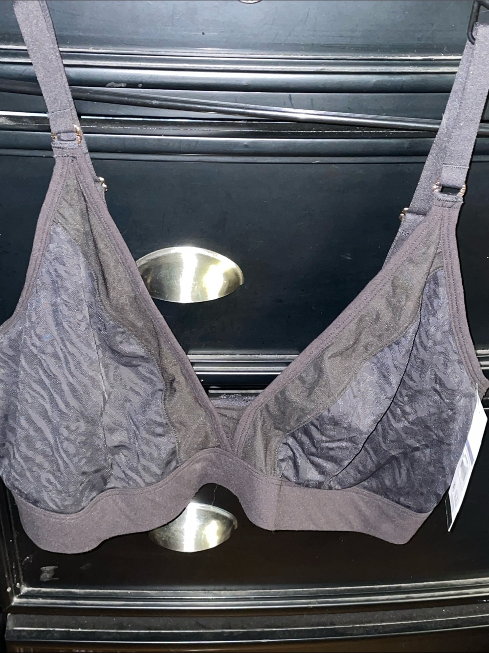 Sofia by Sofia Vergara Lace Bralette in Black XXL NWT